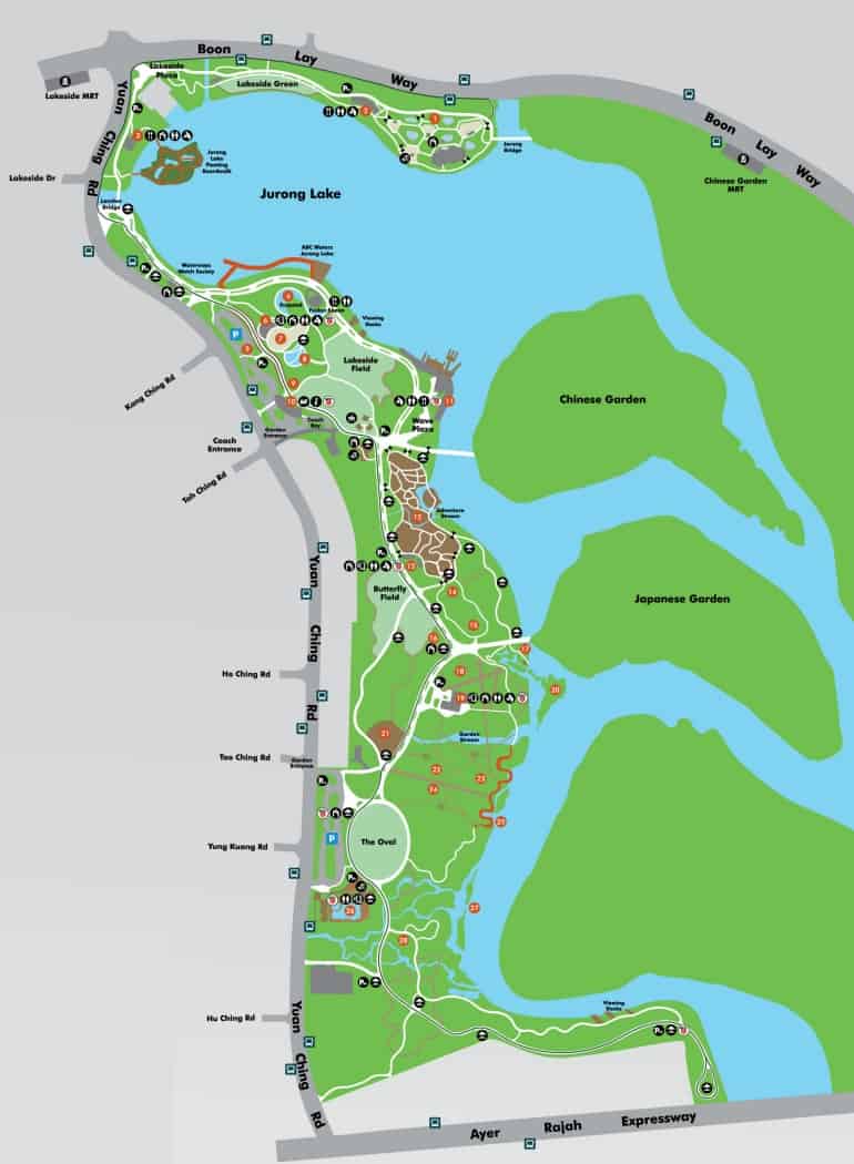 Jurong Lake Gardens map